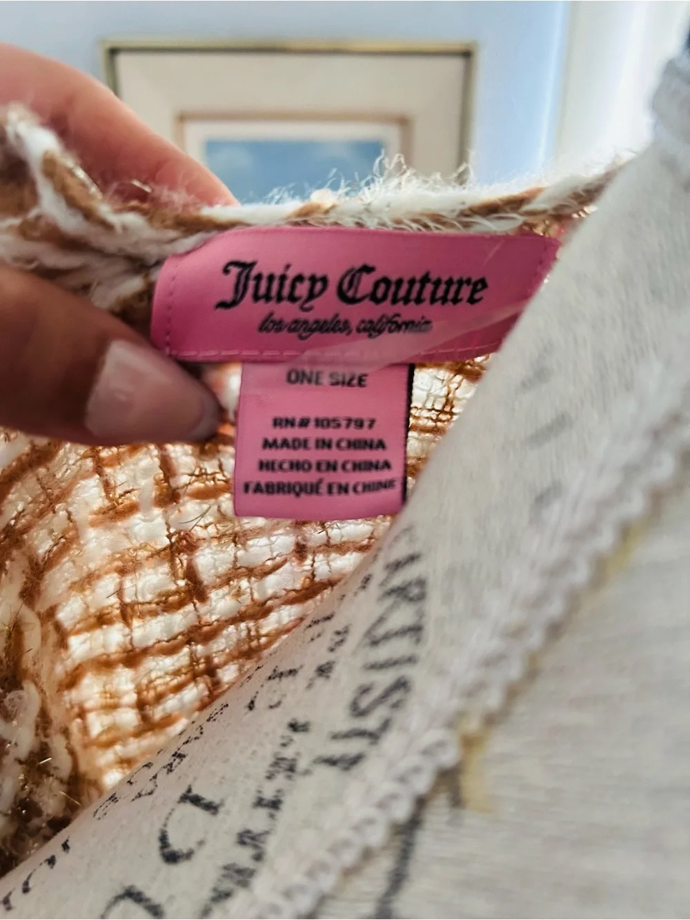 Juicy Couture Tweed Poncho Wrap